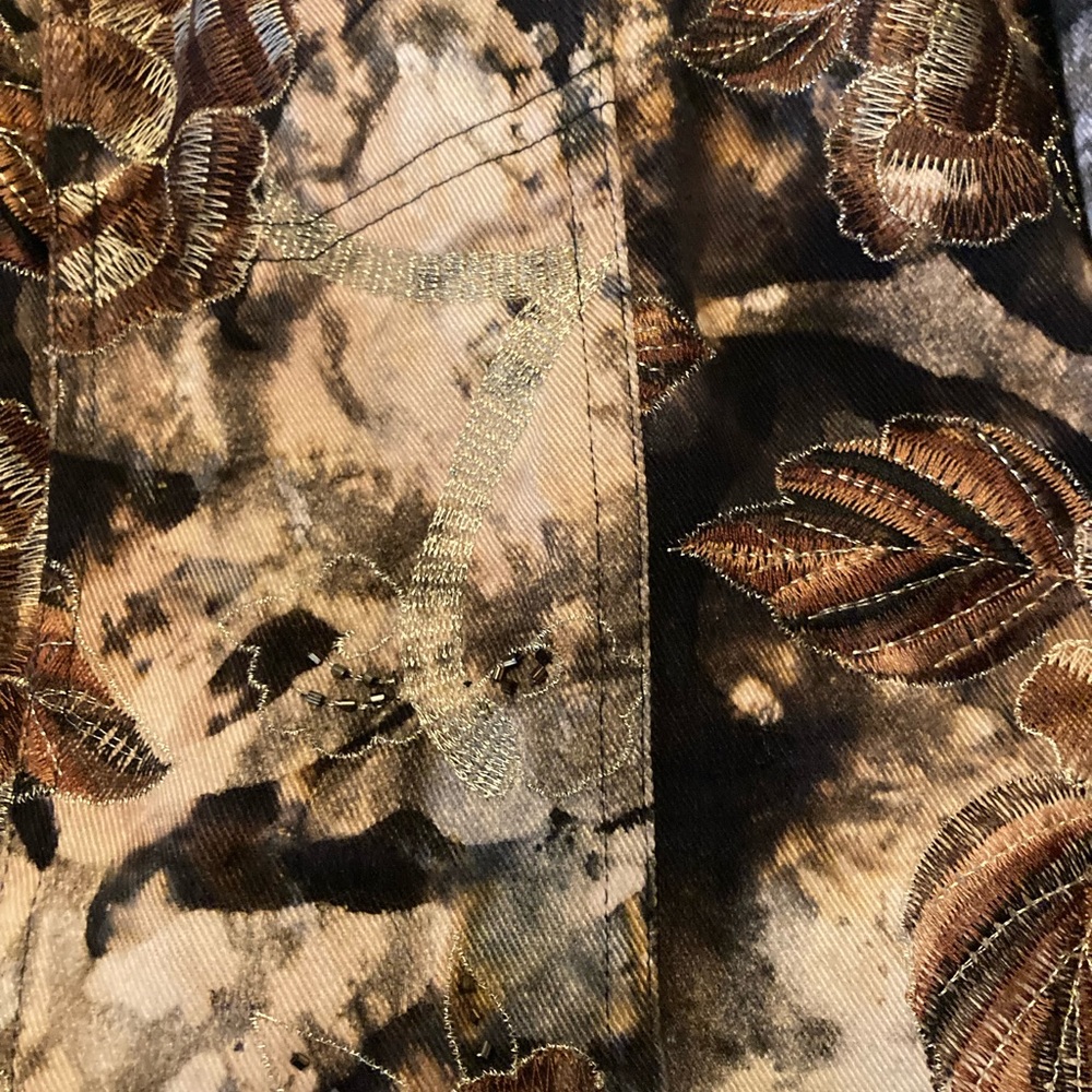 Chico’s Patterned Jean Jacket - Picture 7 of 8